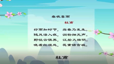 13 春夜喜雨